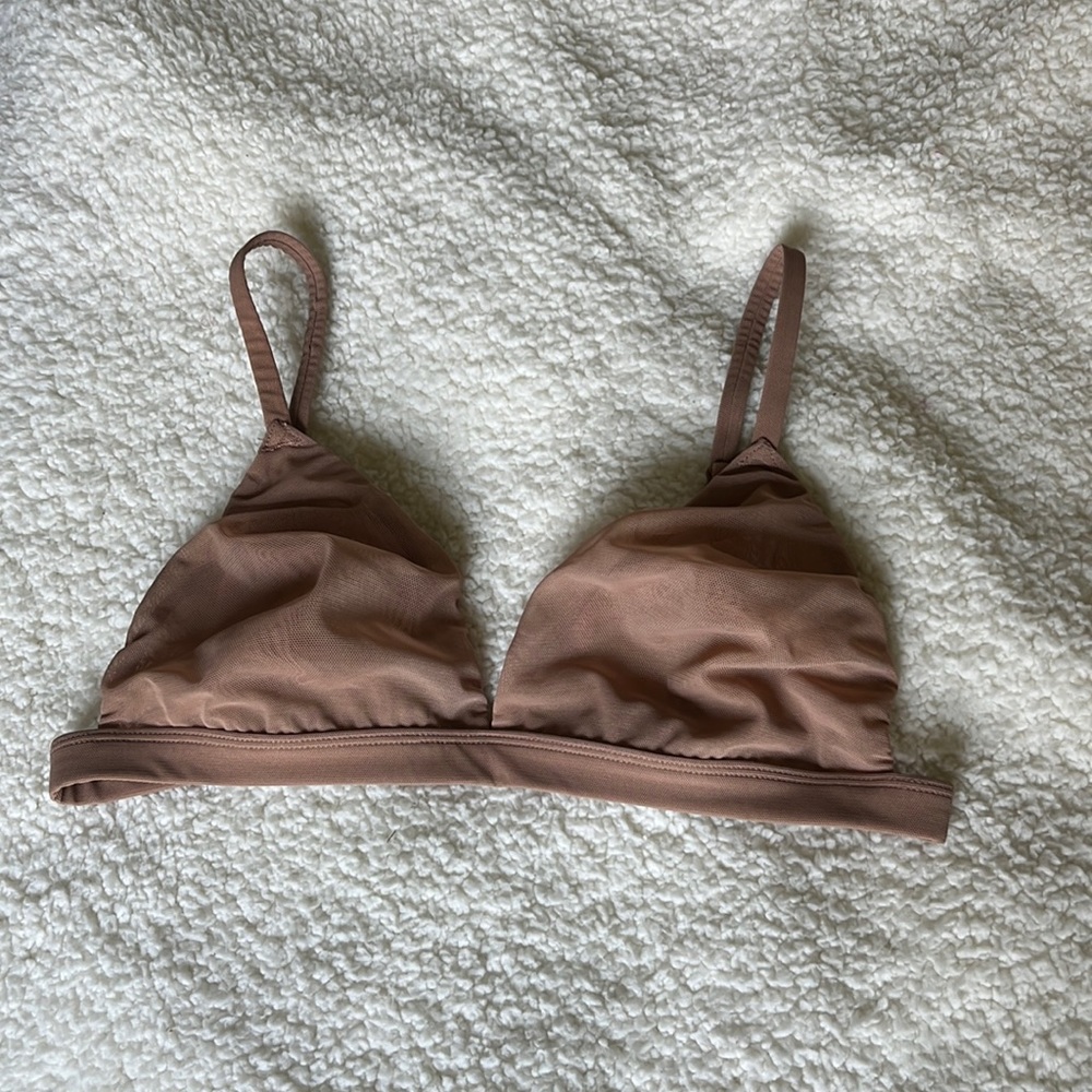 SKIMS Brown Triangle Bralette